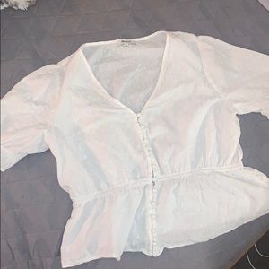 Madewell Buttoned peasant top